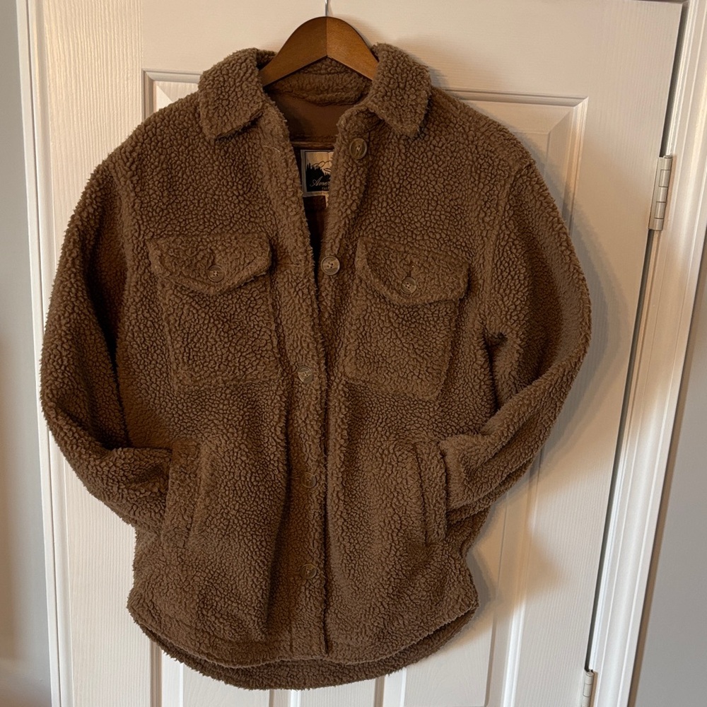 American Eagle Brown Sherpa Jacket